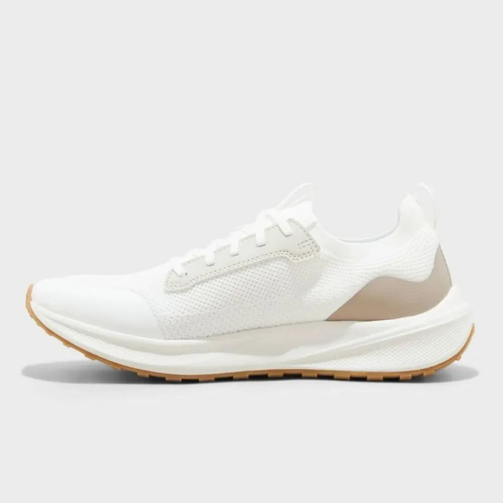 Men's Lee Knit Sneakers with Memory Foam Insole - Goodfellow & Co White 13